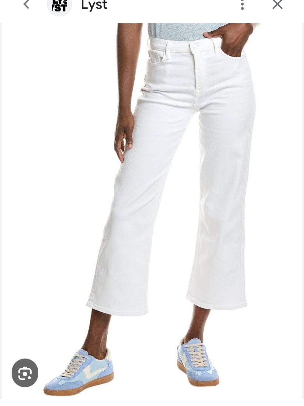 7 For All Luxe vintage  White Cropped Jeans
